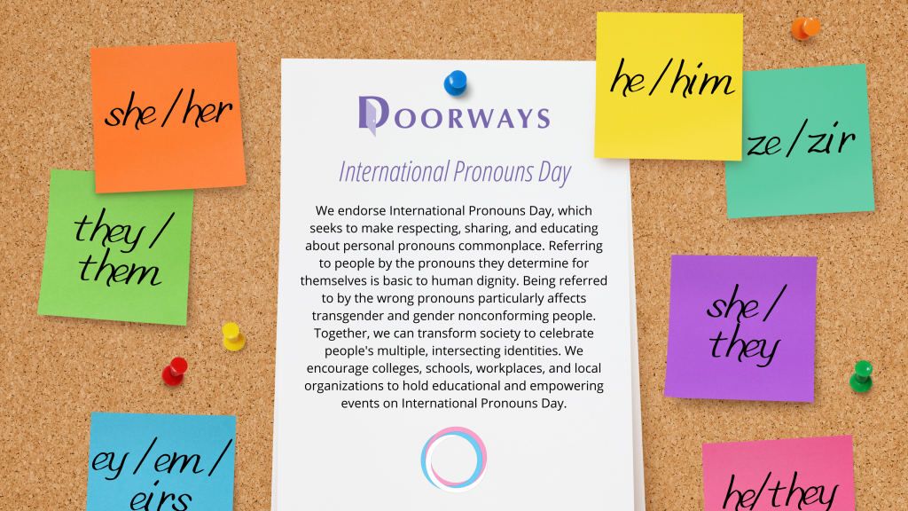 International Pronouns Day Doorways